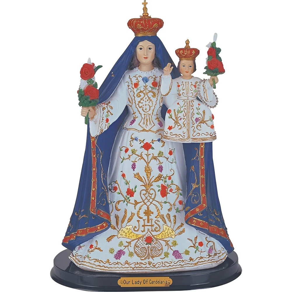Fc Design 12"H Our Lady of Candle Statue Virgin of Candelaria Holy Figurine Religious Decoration Home Decor Perfect Gift for House Warming, Holidays a