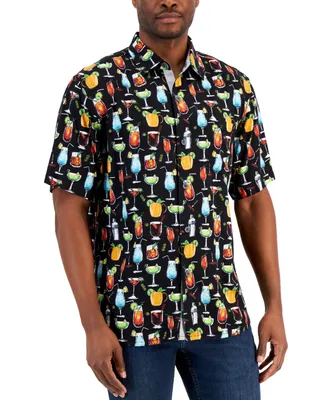 Tommy Bahama Men's Veracruz Cay All Nighter Cocktail Print Short-Sleeve Button-Up Shirt