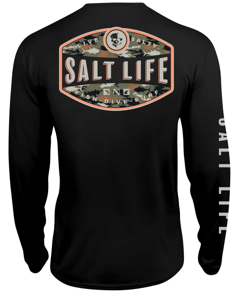 Salt Life Men's Aquatic Long-Sleeve Logo Graphic Performance T-Shirt