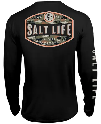 Salt Life Men's Aquatic Long-Sleeve Logo Graphic Performance T-Shirt