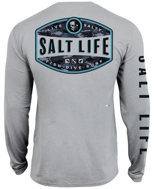 Salt Life Men's Aquatic Long-Sleeve Logo Graphic Performance T