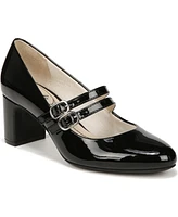LifeStride Women's True Almond Toe Block Heel Mary Jane Pumps