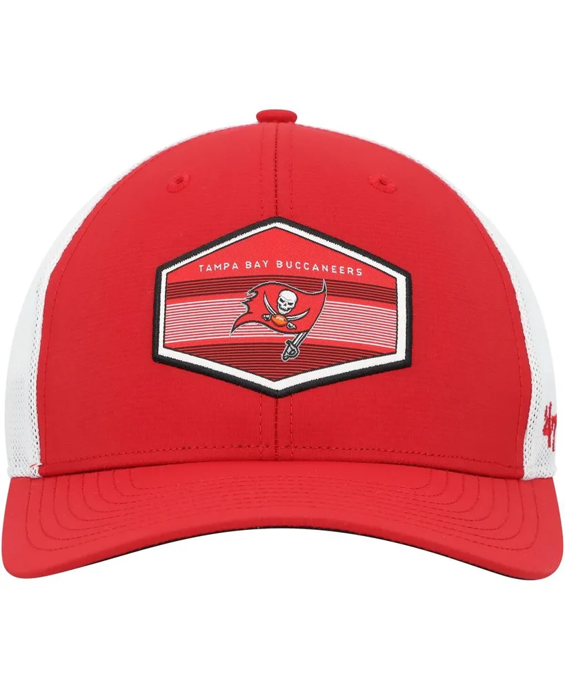 Men's '47 Brand Red Tampa Bay Buccaneers Burgess Trucker Adjustable Hat