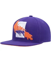 Men's Mitchell & Ness Purple Phoenix Suns Paint By Numbers Snapback Hat