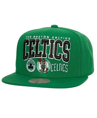 Men's Mitchell & Ness Kelly Green Boston Celtics Champ Stack Snapback Hat
