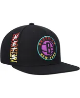 Men's Mitchell & Ness Black Brooklyn Nets Soul High-Grade Fade Undervisor Snapback Hat