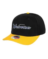 Men's Mitchell & Ness Black Michigan Wolverines Team Script 2.0 Snapback Hat