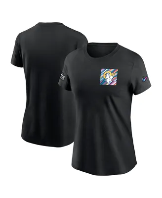 Women's Nike Black Los Angeles Rams 2023 Nfl Crucial Catch Sideline Tri-Blend T-shirt