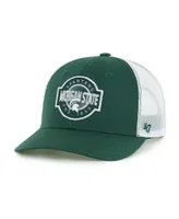 Big Boys and Girls '47 Brand Green Michigan State Spartans Scramble Trucker Adjustable Hat