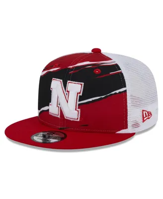Men's New Era Scarlet Nebraska Huskers Tear Trucker 9FIFTY Snapback Hat