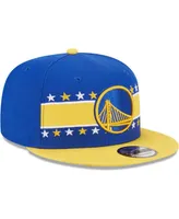 Men's New Era Royal Golden State Warriors Banded Stars 9FIFTY Snapback Hat