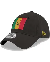 Men's New Era Black La Galaxy Jersey Hook 9TWENTY Adjustable Hat