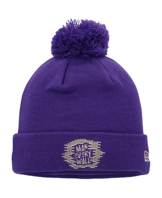 Men's New Era Purple Orlando City Sc Jersey Hook Cuffed Knit Hat with Pom