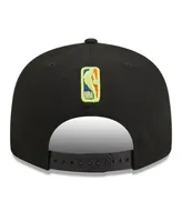 Men's New Era Black Houston Rockets Neon Pop 9FIFTY Snapback Hat