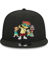 Men's New Era Black Rocket Power Trucker 9FIFTY Snapback Hat