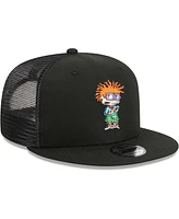 Men's New Era Black Rugrats Chuckie Mesh Trucker 9FIFTY Snapback Hat