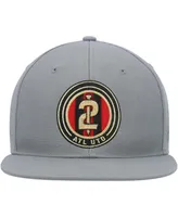 Men's Zephyr Gray Atlanta United Fc Logo Snapback Hat