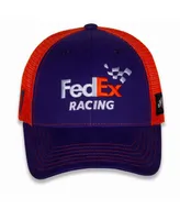 Men's Joe Gibbs Racing Team Collection Purple, Orange Denny Hamlin Team Sponsor Adjustable Hat
