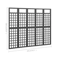 vidaXL 5-Panel Room Divider/Trellis Solid Fir Wood 79.3"x70.9