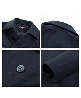 Alpine Swiss Men's Mason Wool Blend Pea Coat Jacket Double Breasted Dress