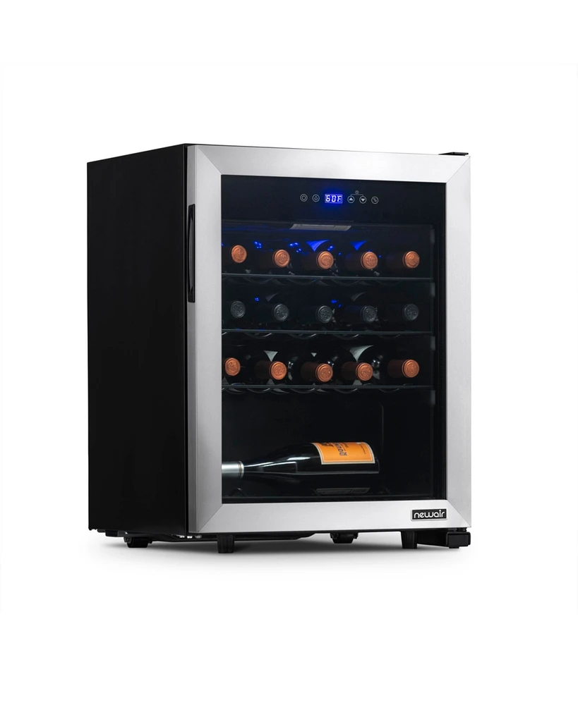 Newair Freestanding Bottle Compressor Wine Fridge in Stainless Steel