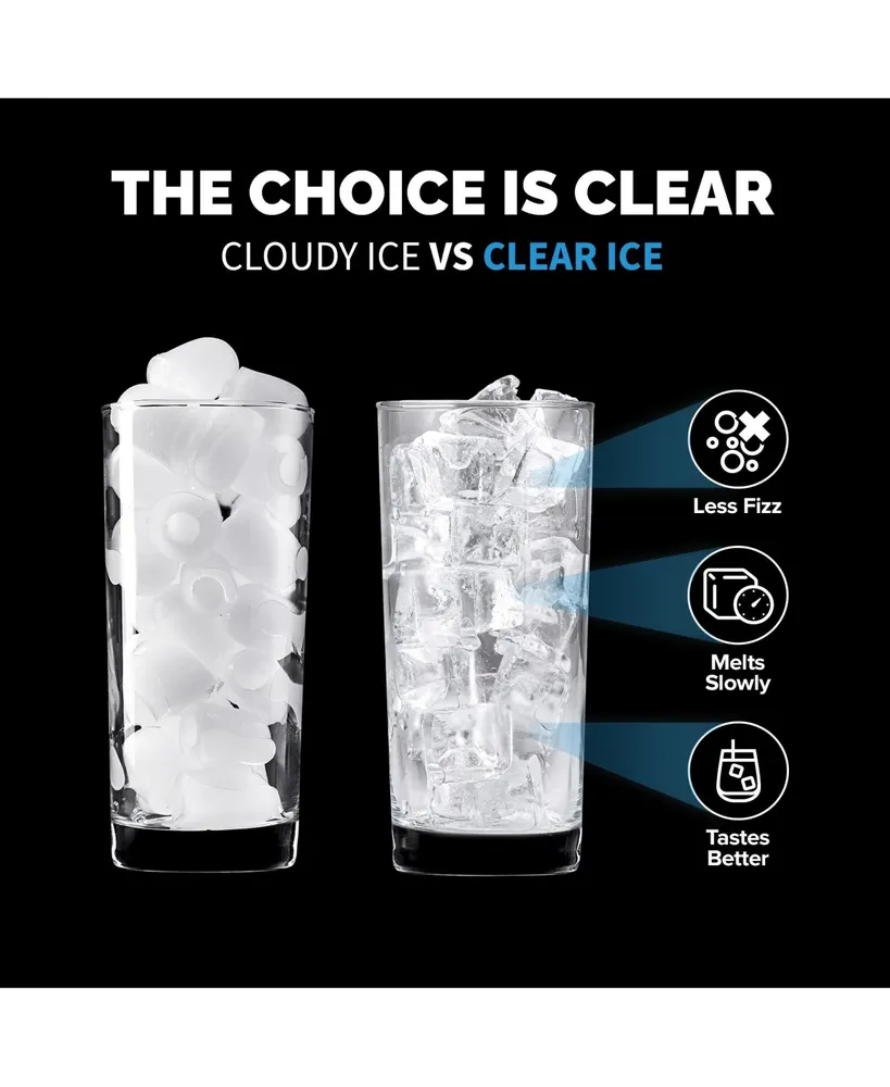 Newair 15" Undercounter 80 lbs. Daily Clear Ice Cube Maker Machine, Built-in or Freestanding Design, 40 Cubes ready in 15