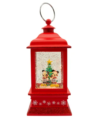 Kurt Adler 9" Battery-Operated Disney Mickey and Minnie Spinning Musical Light-Up Lantern