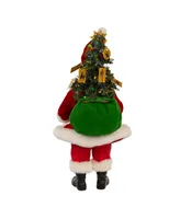 Kurt Adler 13" Fabriche Battery-Operated Led Santa with Nativity Set