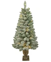 Kurt Adler 4' Pre-lit Warm Led Pine Tree in Urn