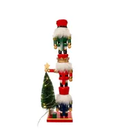 Kurt Adler 18" Battery Operated Nutcracker with Light Up Tree