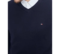 Tommy Hilfiger Men's Essential Solid V-Neck Sweater