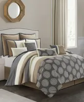 Dante 10-Piece Comforter Set, Gray, California King