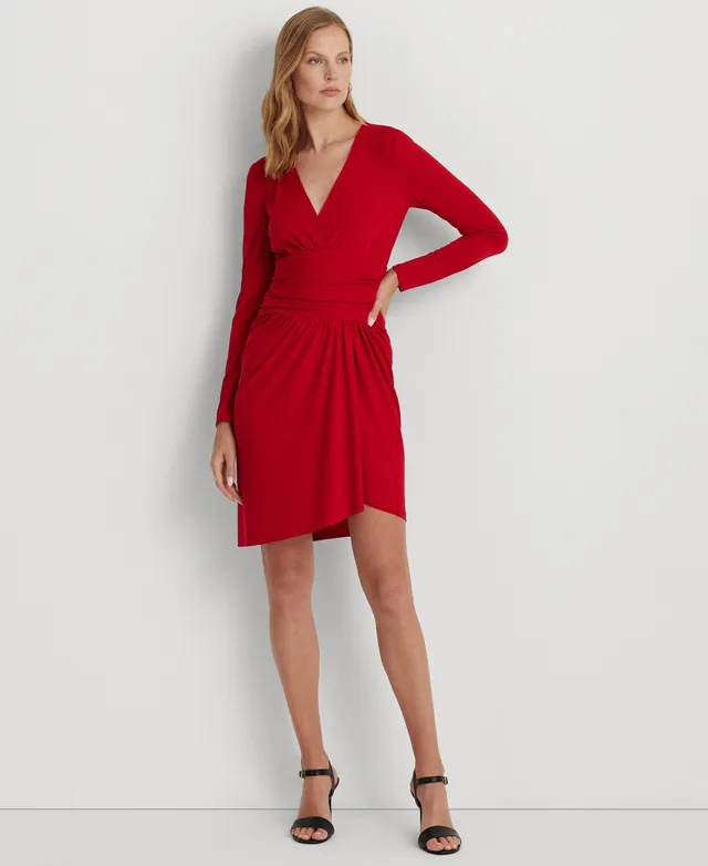 Sleeveless Ruched Halter Matte Jersey Midi Dress