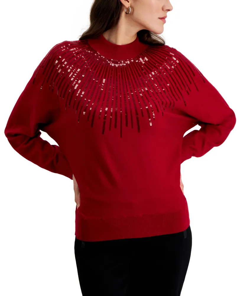 Funnel Neck Dolman Sweater