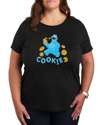 Air Waves Trendy Plus Cookie Monster Graphic T-shirt