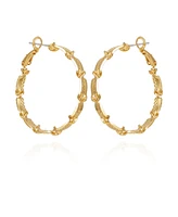 T Tahari Modern Hoop Earrings