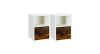 Slickblue Set of 2 Nightstands Side End Table for Living Room