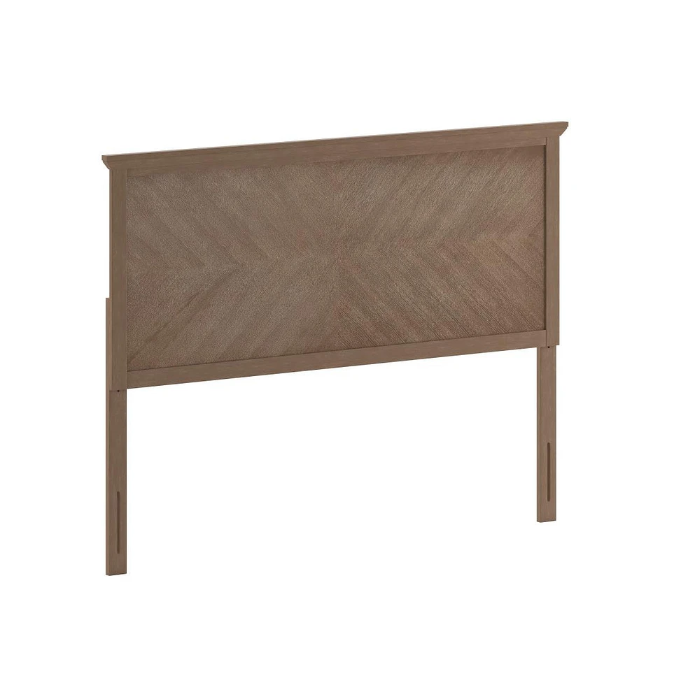 Merrick Lane Marta Queen Herring Bone Wooden Adjustable Headboard Only