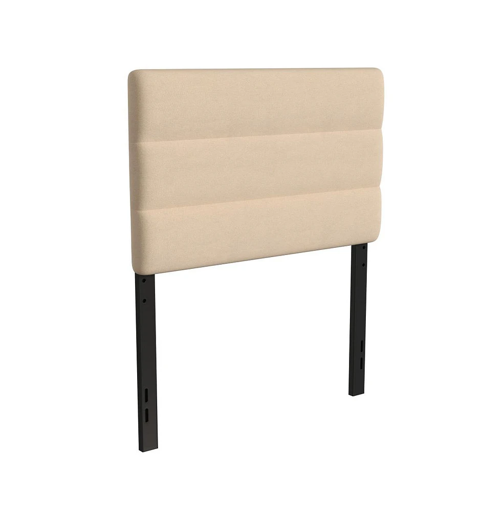 Merrick Lane Coppola Twin Headboard With Tufted Upholstery And Powder Coated Metal Frame