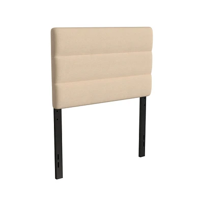Merrick Lane Coppola Twin Headboard With Tufted Upholstery And Powder Coated Metal Frame