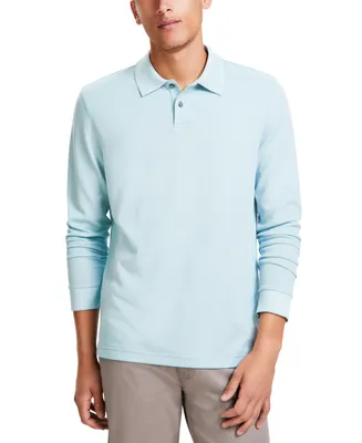 Alfani Men's Classic-Fit Solid Long-Sleeve Polo Shirt, Created for Macy's