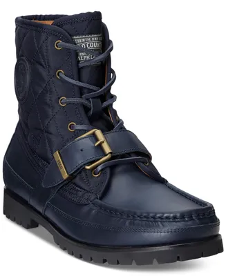 Polo Ralph Lauren Men's Ranger Leather Quilted Canvas Boots