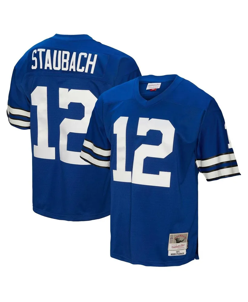 Men's Mitchell & Ness Roger Staubach Navy Dallas Cowboys Big and Tall 1971 Legacy Retired Player Jersey