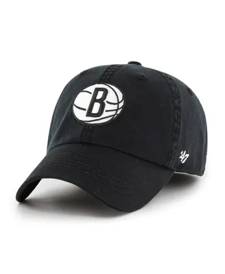 Men's '47 Brand Black Brooklyn Nets Classic Franchise Flex Hat