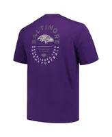 Men's Profile Purple Baltimore Ravens Big and Tall Two-Hit Throwback T-shirt