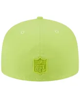 Men's New Era Neon Green Los Angeles Chargers Color Pack Brights 59FIFTY Fitted Hat