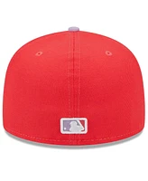Men's New Era Red, Lavender Los Angeles Dodgers Spring Color Two-Tone 59FIFTY Fitted Hat
