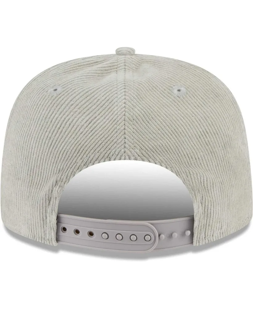 Men's and Women's New Era Gray New York Yankees Corduroy Golfer Adjustable Hat