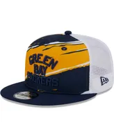 Men's New Era Navy Green Bay Packers Historic Tear Trucker 9FIFTY Snapback Hat