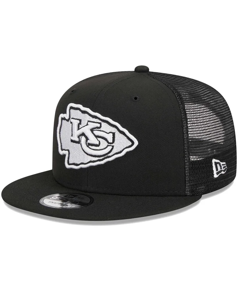 Men's New Era Black Kansas City Chiefs Main Trucker 9FIFTY Snapback Hat